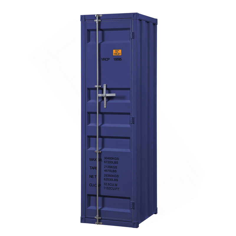 White Wardrobe With Full-Length Container Lock, White