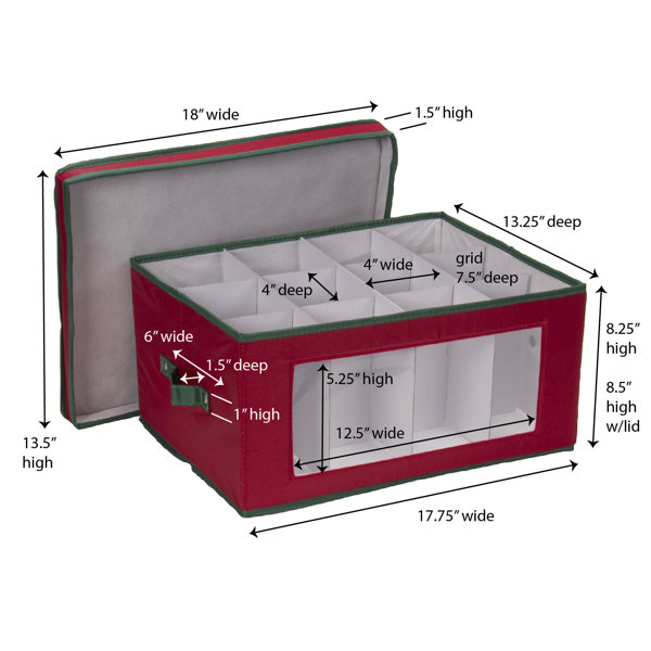 Boîtes de rangement pour verres à pied avec séparateurs, fermeture