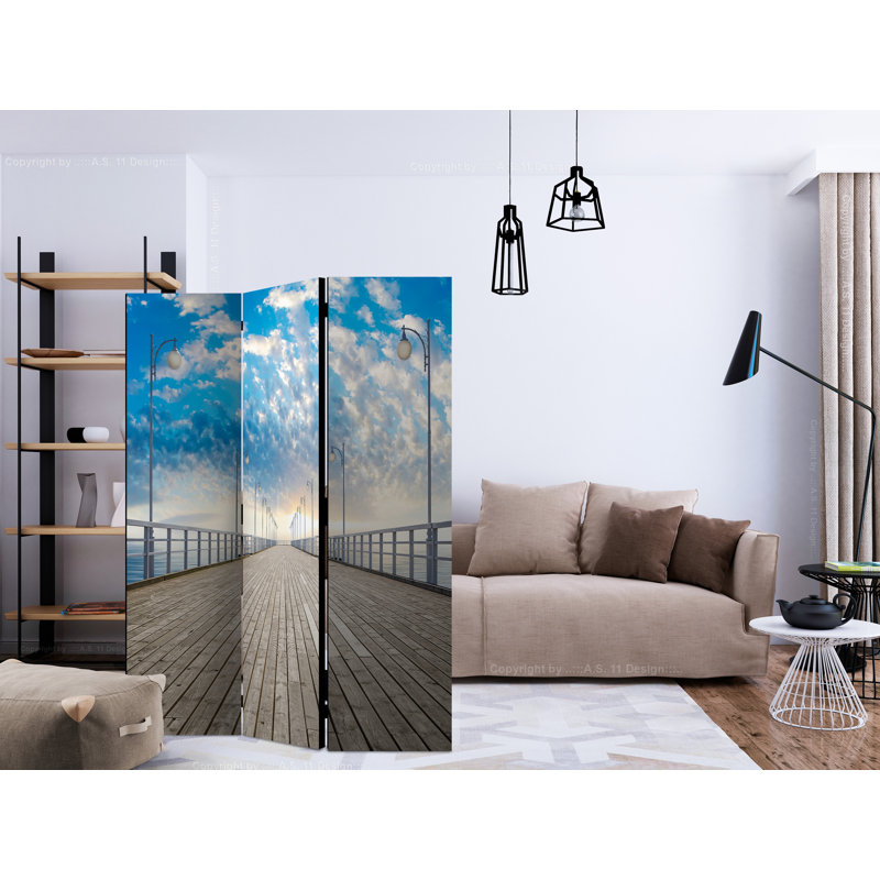 Azad 172cm H Folding Room Divider, 3