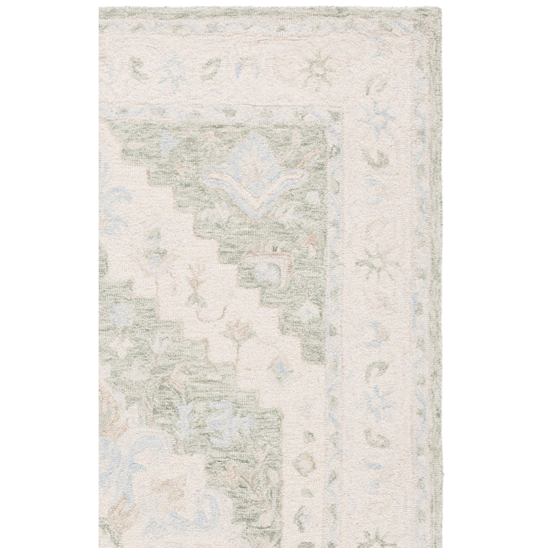 Heritage Hand Tufted Wool Floral Indoor Rug, Rectangle 8' x 10'