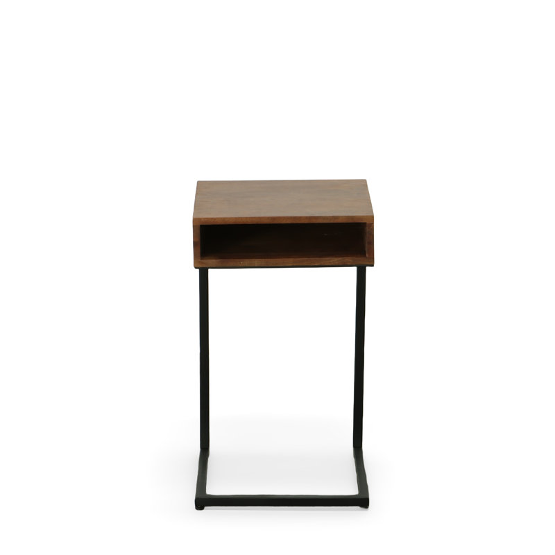 Table d'appoint carrée 24 po Modern Brown
