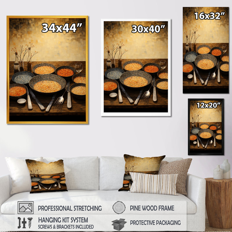 Minimalisme Judaïsme Pâque Seder I - Judaïsme, art mural, H 32 po x l 24 po x P 1 po, Toile tendue