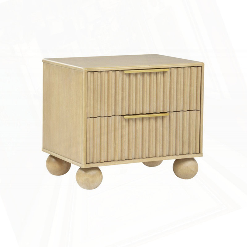 Table de chevet 2 tiroirs en bois