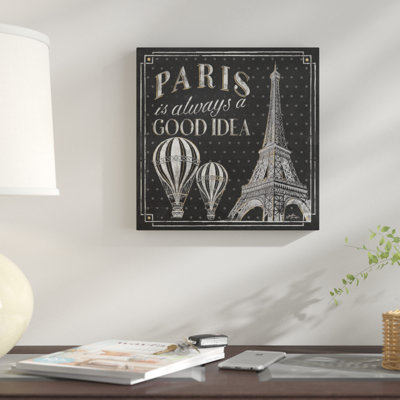 « vive paris v », art textuel sur toile tendue