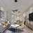 Cyma 2 - Light Acrylic and Aluminium Dimmable LED Tiered Chandelier
