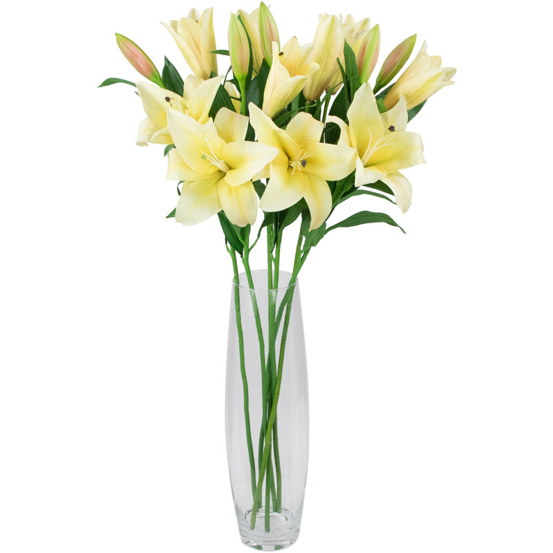 Lis artificiels à tiges florales, Jaune