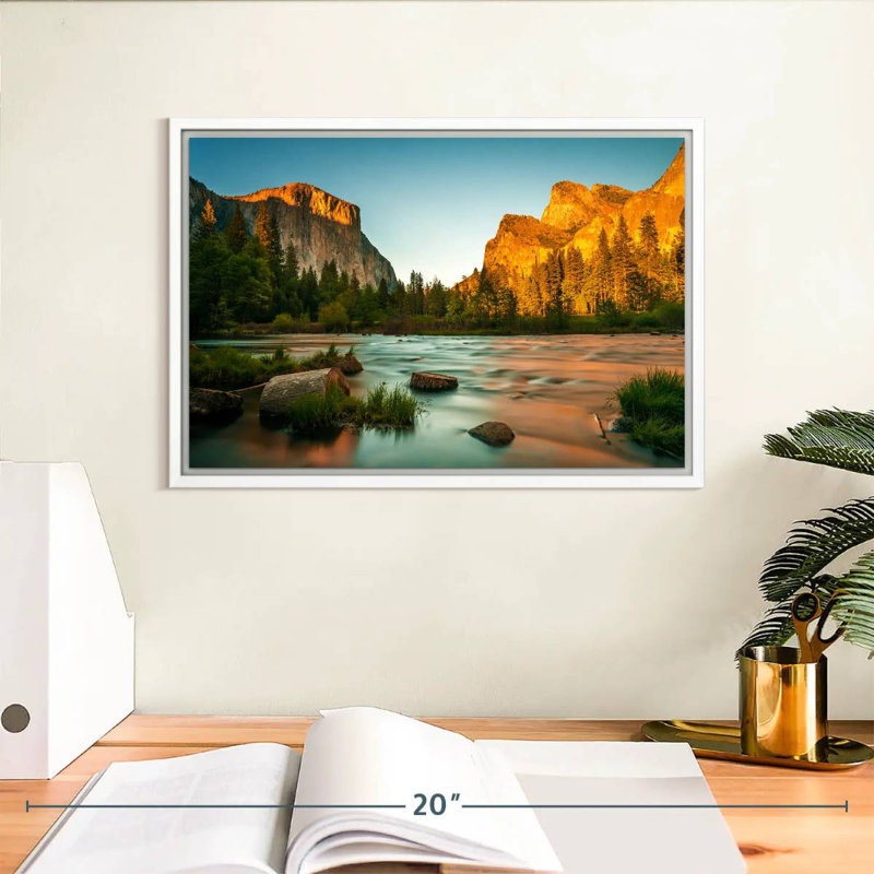 Placid Yosemite Waters, Cadre flottant blanc, 13 po x 9 po