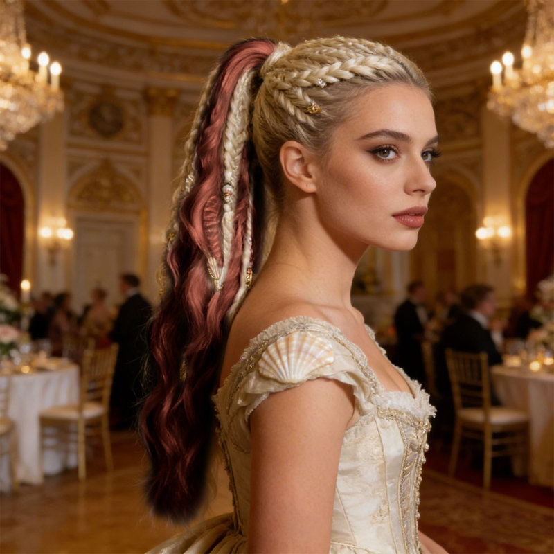 Elastic Dirty Braid Ponytail