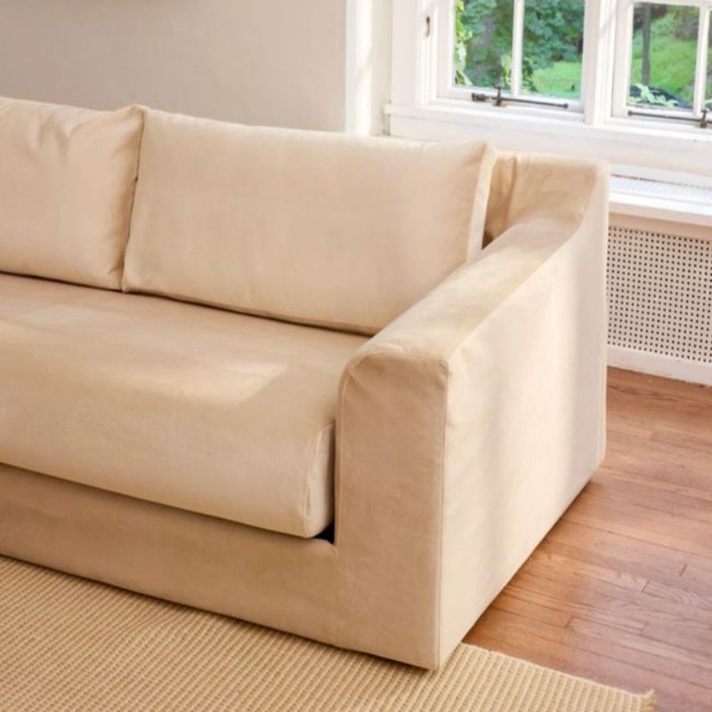 Elevate 99" Corner Sectional, Seafoam Recycled Velvet