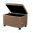 Faux Leather Storage Ottoman With Casters Vintage-Style -1535789980