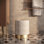 Corbeille en métal Honeycomb Mid Century Modern