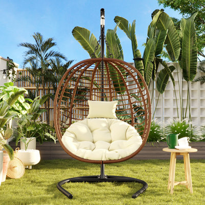 Single Person Folding Egg Chair With Stand