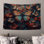 Tapisserie murale papillons colorés sur fleurs - Décoration murale papillons
