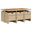 Ensemble de salle à manger de jardin beige et brun-949730073-949730072