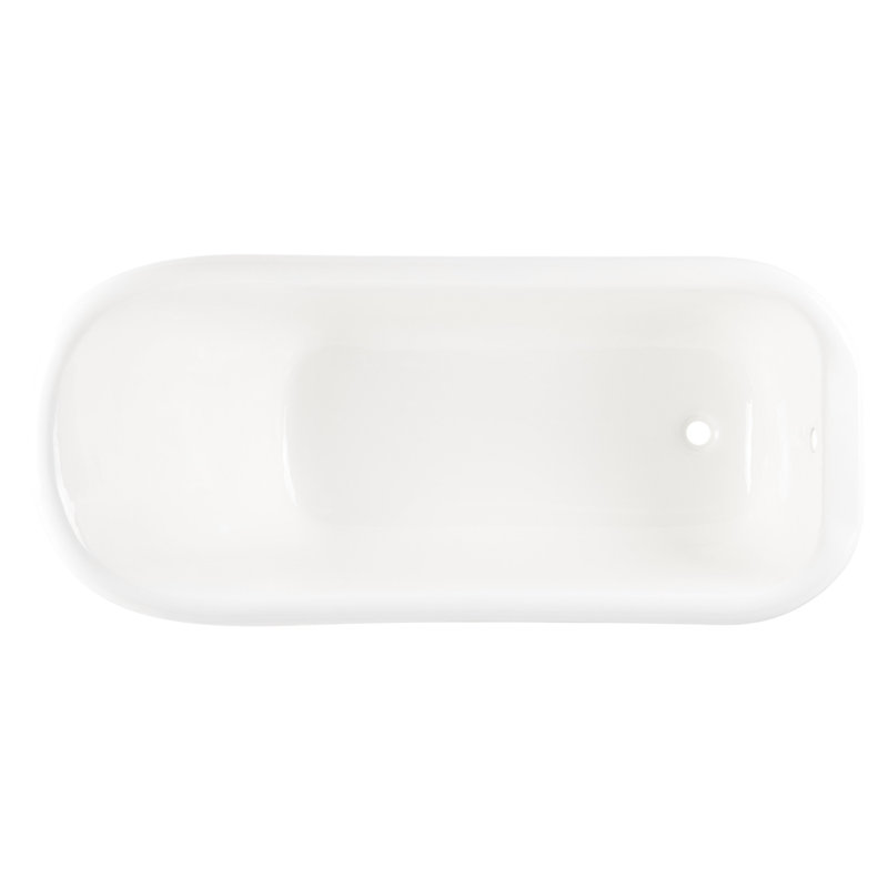 Jude 66" White Cast Iron Freestanding Soaking Tub
