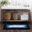 Sparkman Ombre Border Polyester Machine Washable Bath Rug-567601582-567601581