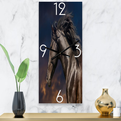 Horloge murale Portrait de Thoroughb