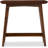 Mid-Century Modern Scandinavian Style Console Table With Slatted Shelf, Solid Rubber Wood And MDF Veneer, Dark Walnut Finish