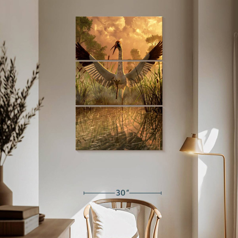 Brampt Sandhill Crane, 65" H x 42" W