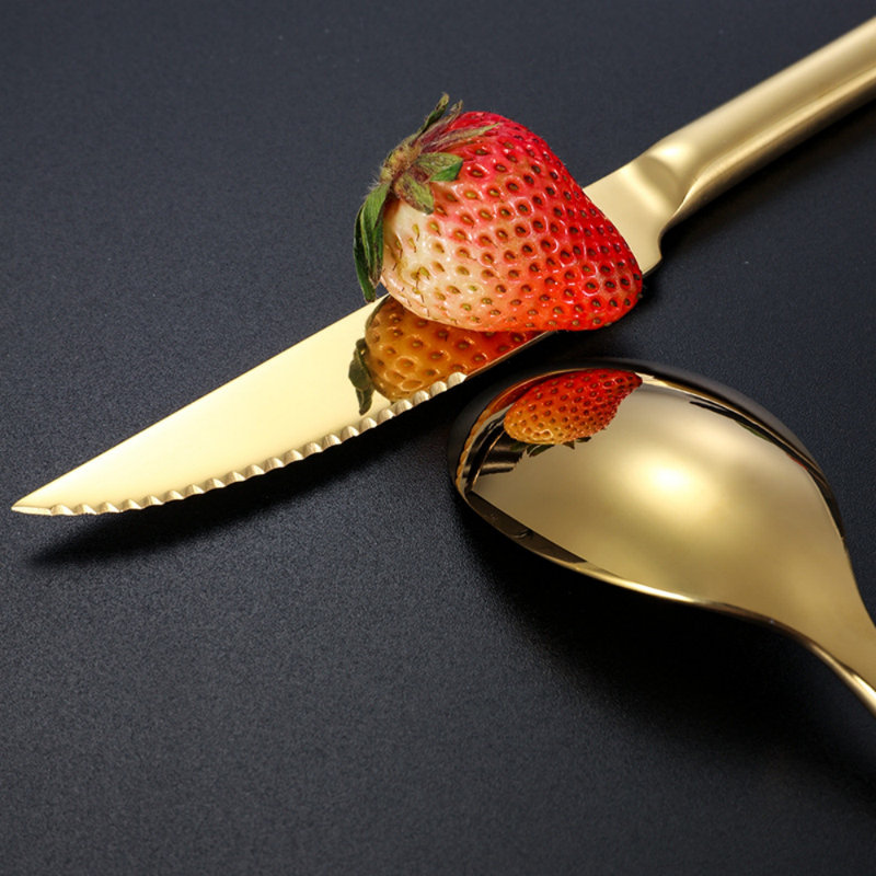 Latitude Run® Sahri Stainless Steel Flatware Set - Service for 4, Gold