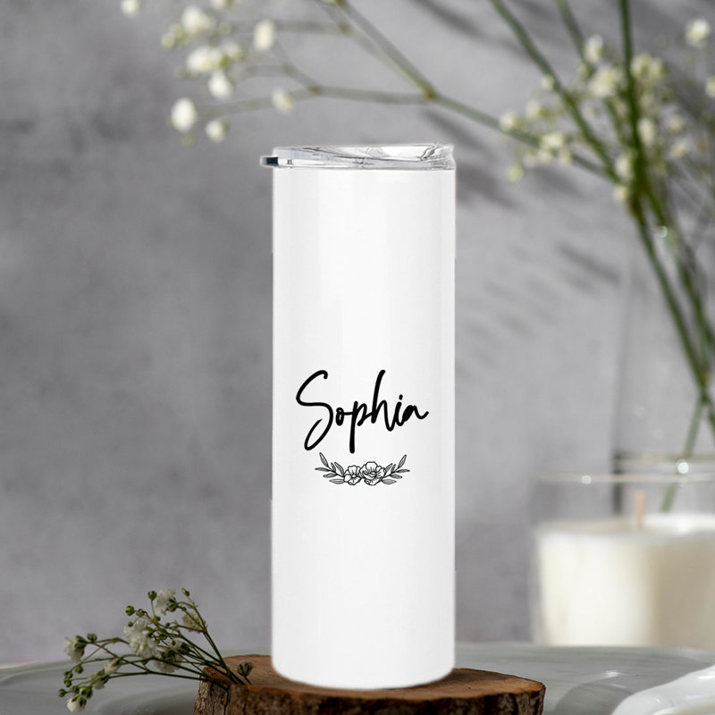 Gobelet de voyage en acier inoxydable à double paroi 20 oz avec paille Custom Bridesmaids