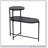 Round Coffee Table With Storage Tray, 2-Tier Design, Wooden Small Side Table For Living Room, Black Finish-1502654222