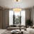 23.6" 10-Light Round Alabaster Kitchen Island  Gold Chandeliers(Bulbs Included)-1840111994-1840111993