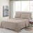 Microfiber Sheet Set 1800 Series Bed Bedding Pack with Fitted Flat Sheets & Pillow Cover-801988824-801988820