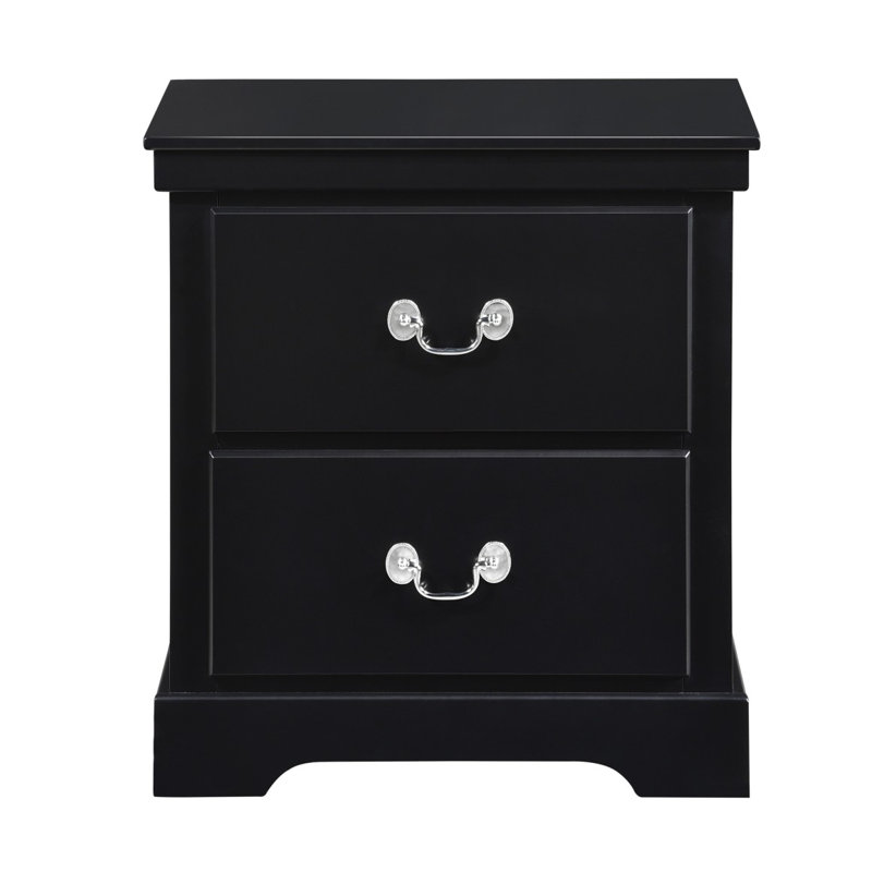 Armoire de table de chevet en bois 1Pc, Noir