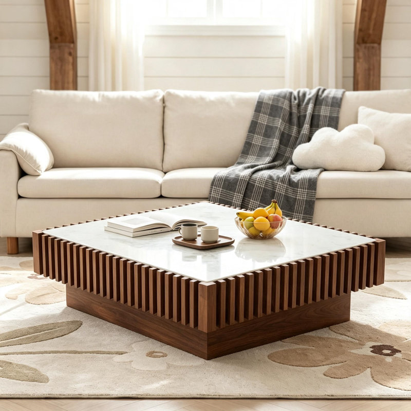 Table basse de comptoir en granite de 35,43 pouces