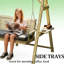 Balançoire de jardin en bois pour une conversation en plein air avec assise large, siège à mouvement stable et de soutien, suspension réglable, sièges rembourrés épais