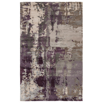 Tapis mauve / gris touffeté à la main Fleishman
