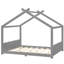 Lit pour grand lit d'enfant, structure en bois massif avec lattes, conception sécuritaire Montessori, aucun sommier tapissier requis, gris-215658202-215658193