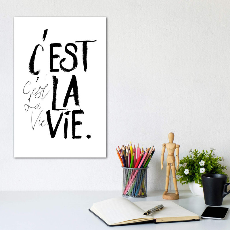 C'est La Vie by Honeymoon Hotel - Wrapped Canvas Print, 20.32 cm H x 30.48 cm W
