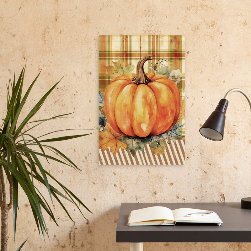 Automne citrouille - campagne moderne, H 24 po x l 16 po