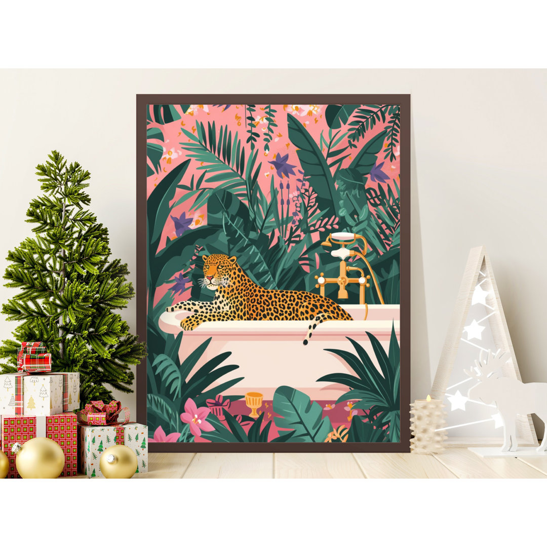 Leopard Veras, Jungle Print, Bathroom Decor, Animal Art, Tropical Wall Decor, Framed Veras, Home Decor, Art, Modern Veras