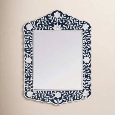 Ren Botanic Bone Inlay Traditional Distressed Accent Mirror