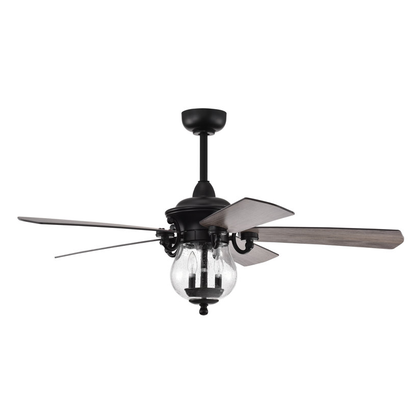 Donaldson 52'' Ceiling Fan with Light Kit, Matte Black