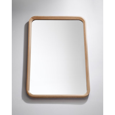 Aliyani Natural Solid wood Frame Flat Mirror