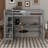 Full Size Loft Bed With Multifunction Shelves And Under-Bed Desk-1394859080