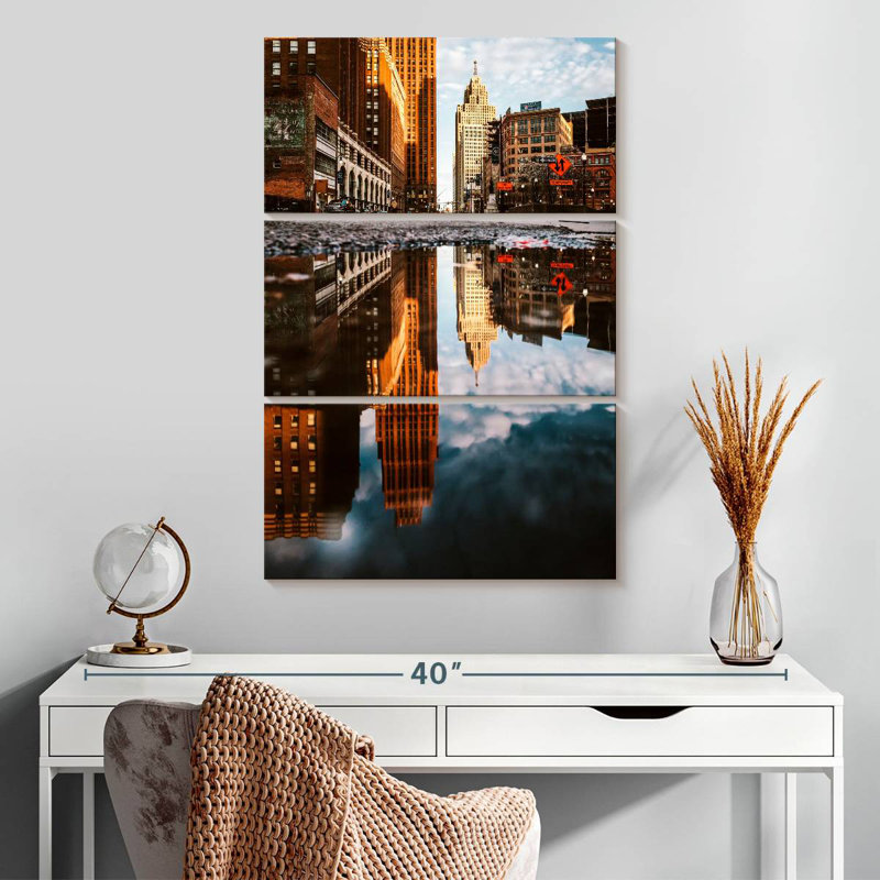 Masam Majestic Skyline de Détroit, H 32 po x l 20 po