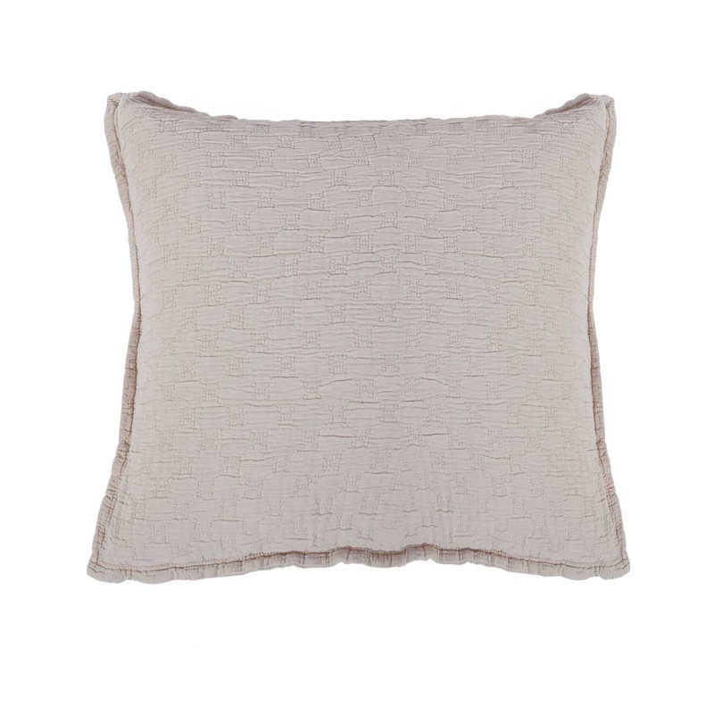 Taie décorative 100% coton Ojai, Rosé, Européen