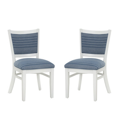Chaise d'appoint à rayures bleues Lainey
