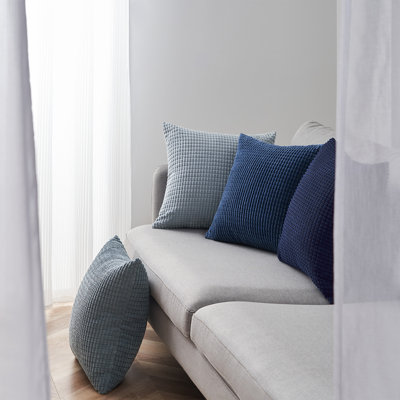 Housse de coussin carré en velours côtelé
