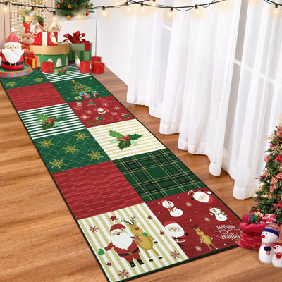 Abstract Machine Printed Area Rug