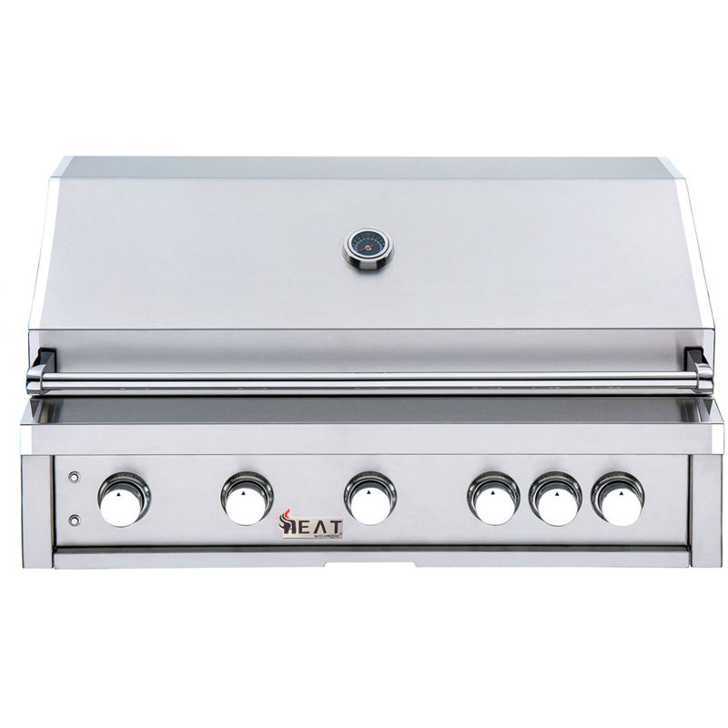 Barbecue au gaz convertible encastré à 5 brûleurs Heat by Cambridge, Propane