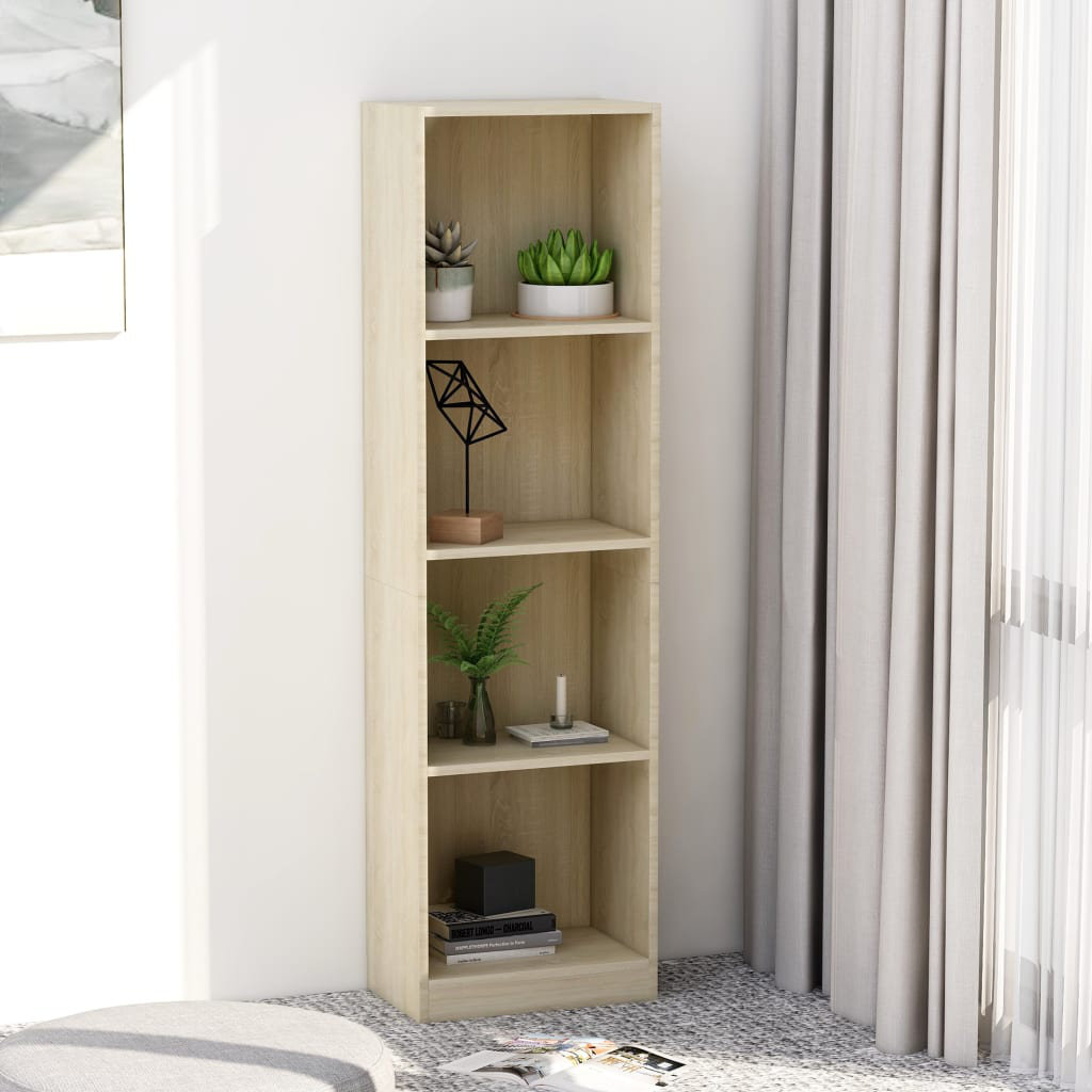 Bookshelf Storage Shelf Wall Bookcase Standing Shelves Engineered Wood