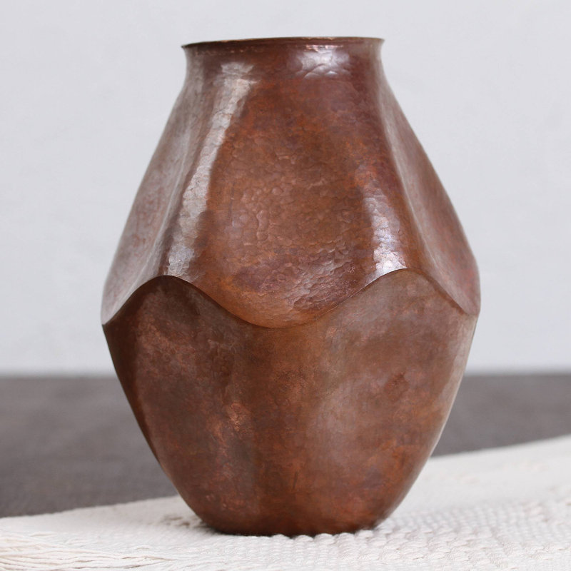 Vase de plancher en cuivre 7,25 "Bronze