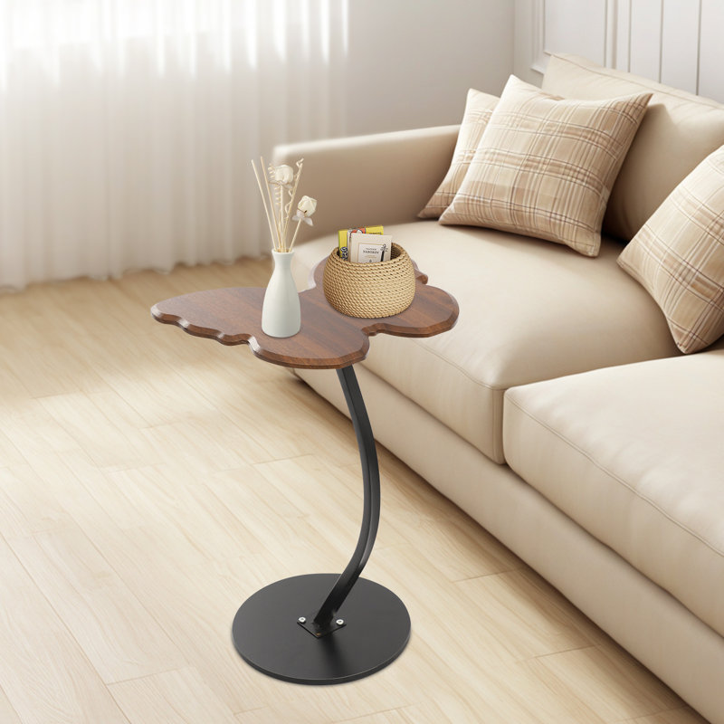 Floor Standing Side Table Butterfly-Shaped Side Table, Small C-Shaped End Table Coffe Table For Living Rooms, Bedrooms, Offices