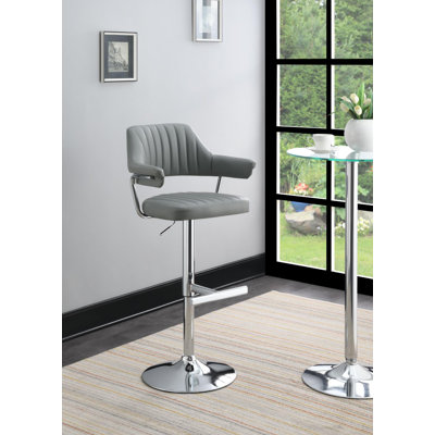 Arnetha Swivel Upholstered Adjustable Height Counter Stool